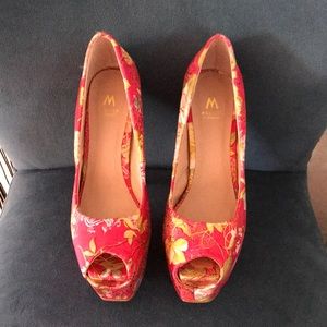 Oriental style satin pumps-Call the Madison
